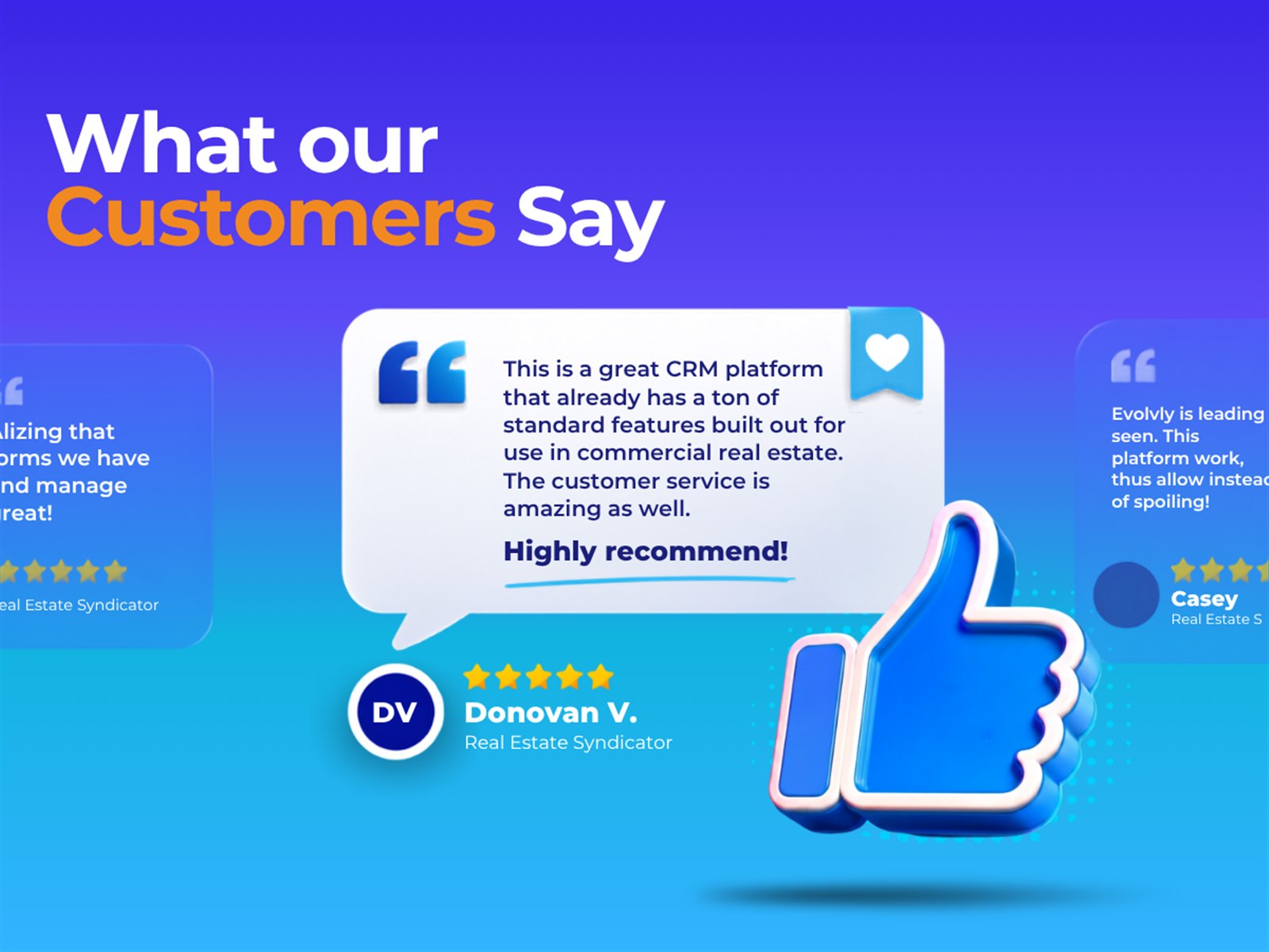 Evolvly customer testimonials
